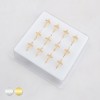MULTI CZ CROSS CRUCIFIX 316L SURGICAL STEEL NOSE HOOP BOX MULTI CZ CROSS CRUCIFIX 316L SURGICAL STEEL NOSE HOOP BOX